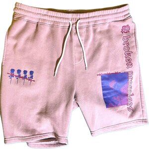 Broken Promises Pink Brooklyn Cloth Company Womens XL Knit Sweat Shorts